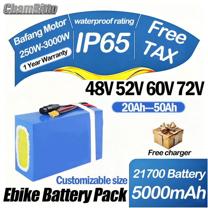 60V 72V 2000W ebike Elektrisch - 60V 30Ah 21700 Battery Pack 评论和价格